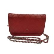 Pre-owned Leather chanel-bags Chanel Vintage , Red , Dames