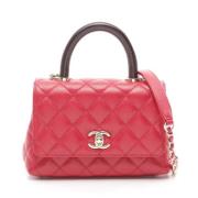 Pre-owned Leather handbags Chanel Vintage , Red , Dames