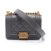 Pre-owned Leather crossbody-bags Chanel Vintage , Gray , Dames