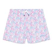 Polyester Zwemshorts met Elastische Band Fedeli , Blue , Heren