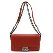 Pre-owned Leather chanel-bags Chanel Vintage , Red , Dames