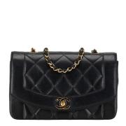 Pre-owned Leather chanel-bags Chanel Vintage , Black , Dames