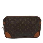 Pre-owned Canvas clutches Louis Vuitton Vintage , Brown , Dames