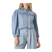 Blauwe Denim Jas voor Vrouwen Ibana , Blue , Dames