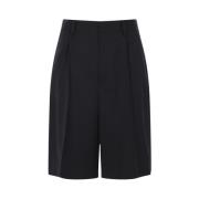 Blauwe Wol Gabardine Shorts Undercover , Blue , Dames