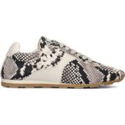 Beige Animal Print Sneakers voor Dames Toral , Multicolor , Dames