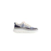 Blauwe Nama wedge sneakers met mesh Chloé , Multicolor , Dames