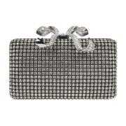 Zilveren kristallen clutch voor elegante stijl Self Portrait , Gray , ...