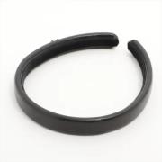 Pre-owned Leather hair-accessories Chanel Vintage , Black , Dames