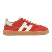 Stijlvolle Dames Sneakers met Suède Bovenwerk Hogan , Red , Dames