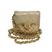 Pre-owned Fabric chanel-bags Chanel Vintage , Beige , Dames