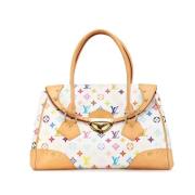 Pre-owned Canvas handbags Louis Vuitton Vintage , White , Dames