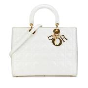 Pre-owned Leather dior-bags Dior Vintage , White , Dames