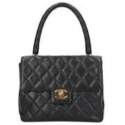 Pre-owned Leather chanel-bags Chanel Vintage , Black , Dames