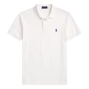 Stretch Katoen Mesh Slim Fit Polo Polo Ralph Lauren , White , Heren