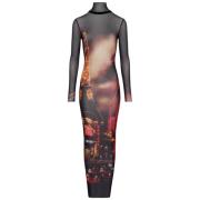 Stadsprint Lange Mouw Jurk Jean Paul Gaultier , Multicolor , Dames