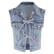 Geknoopte Voorkant Vest Top Alexander Wang , Blue , Dames