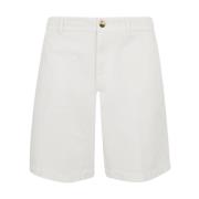 Twisted Cotton Bermuda Broek Brunello Cucinelli , White , Heren