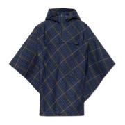 Geruite Poncho Burberry , Blue , Dames