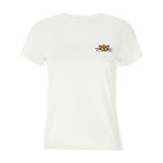 Geborduurd Logo Wit T-shirt Polo Kenzo , White , Dames