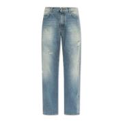 Jeans met vintage-effect Balmain , Blue , Heren