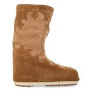 Suède Borduurwerk Westernlaarzen Moon Boot , Brown , Dames