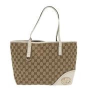 Pre-owned Canvas gucci-bags Gucci Vintage , Beige , Dames