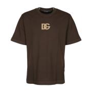 Casual Katoenen T-Shirt voor Mannen Dolce & Gabbana , Brown , Heren