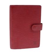 Pre-owned Leather home-office Louis Vuitton Vintage , Red , Dames