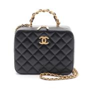 Pre-owned Leather chanel-bags Chanel Vintage , Black , Dames