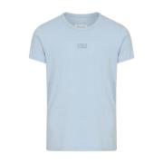 Blauw Nummers Motief Ronde Hals T-shirt Maison Margiela , Blue , Heren