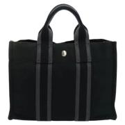 Pre-owned Canvas handbags Hermès Vintage , Black , Dames