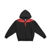 Wings Pad Comfy Hoodie Zwart Rood Marcelo Burlon , Black , Heren