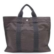 Pre-owned Canvas handbags Hermès Vintage , Gray , Dames