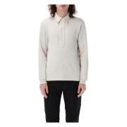 Fleece Polo Shirt voor Rugby Stijl Tom Ford , Gray , Heren