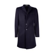 Navy Blauwe Jas - Herenmode Loro Piana , Blue , Heren