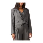 Elegante Liane Blazer voor Vrouwen Co'Couture , Gray , Dames