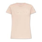 T-shirt met glinsterende applicaties Moncler , Pink , Dames