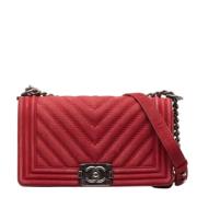 Pre-owned Fabric chanel-bags Chanel Vintage , Red , Dames