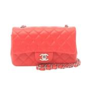 Pre-owned Leather chanel-bags Chanel Vintage , Red , Dames