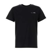 Zwart Katoenen T-shirt Klassieke Stijl A.p.c. , Black , Heren