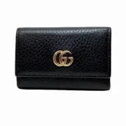 Pre-owned Leather key-holders Gucci Vintage , Black , Dames