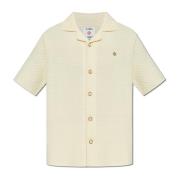 Shirt met logo-vormige applicatie Casablanca , Beige , Heren