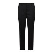 Virgin Wool Broek met Ritsen Helmut Lang , Black , Dames