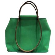 Pre-owned Canvas handbags Hermès Vintage , Green , Dames