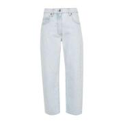 Blauwe Casual Broek voor Mannen Msgm , Blue , Dames