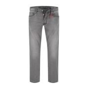 Grijze Katoenen Jeans met Zwarte Stiksels Tramarossa , Gray , Heren