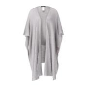 Pailletten Gebreide Poncho Fabiana Filippi , Gray , Dames