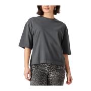 Grijze Loose Fit Tshirt Catwalk Junkie , Gray , Dames