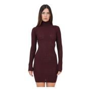 Bordeaux Mesh Jurk Elisabetta Franchi , Red , Dames